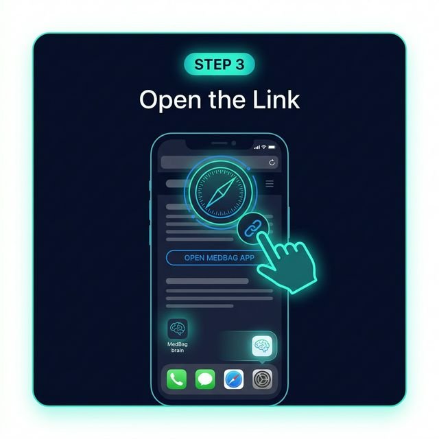 Open the MedBag TestFlight link